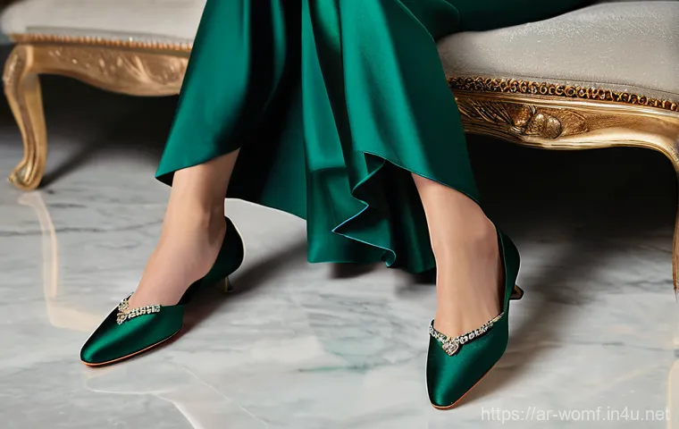 봄 여성 슬리퍼 스타일 - **Prompt 2: Bohemian Garden Escape**
    A low-angle shot focusing on the feet of a woman, early 30s...